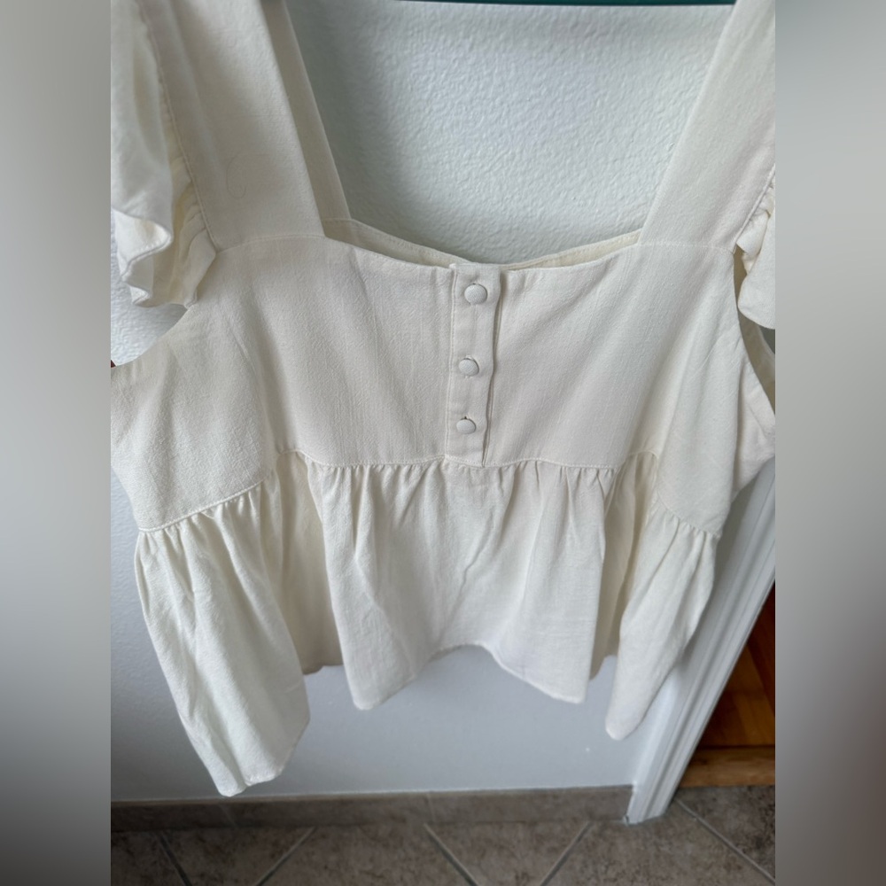 Chic Cream Women's Blouse